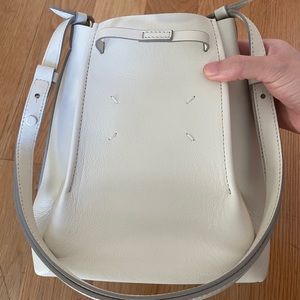 Margiela bucket bag ivory white